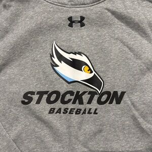 Under Armour Gray Stockton Baseball Crewneck Hoodie size M